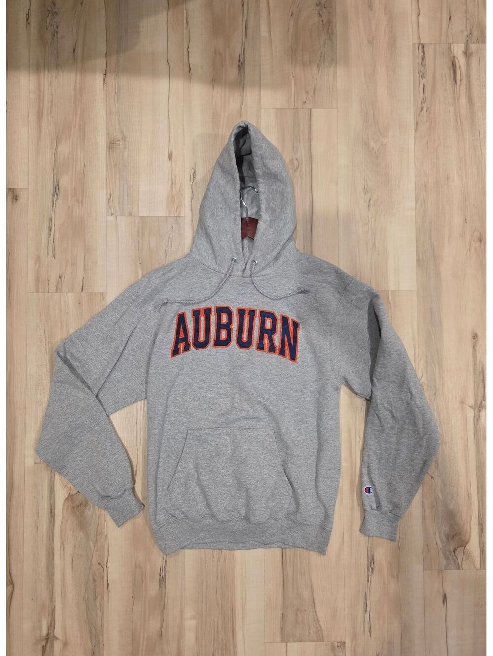 Champion Auburn Gray Pullover Hoodie Medium